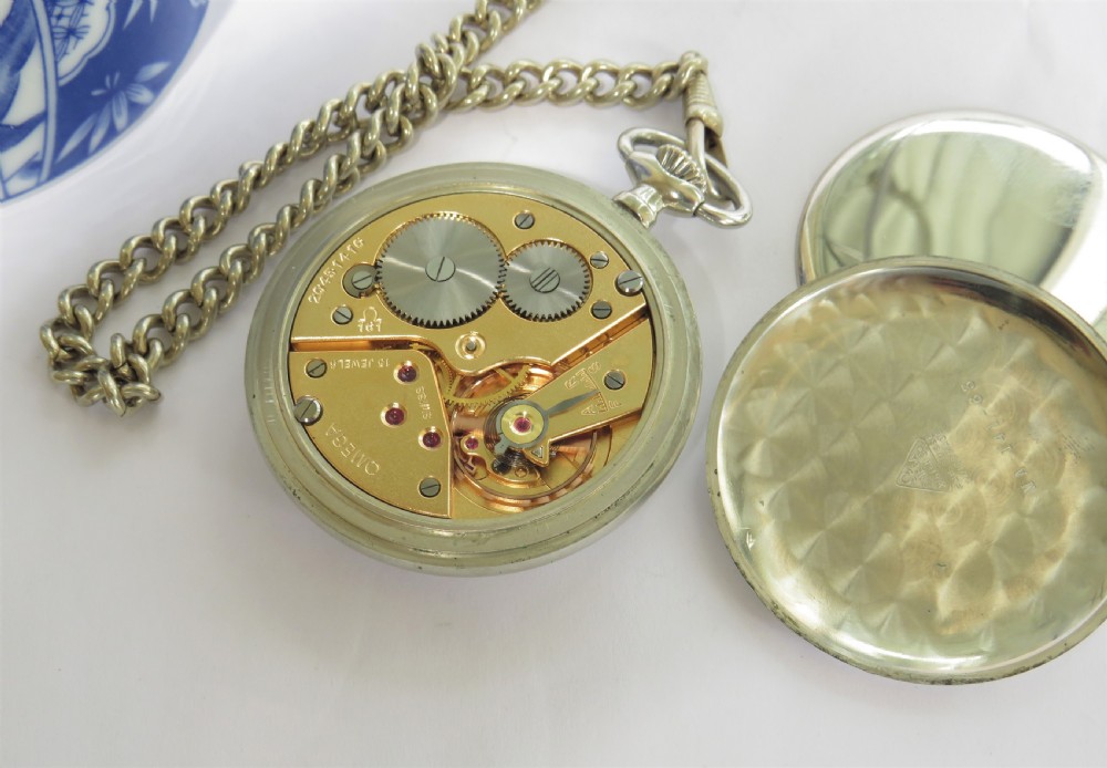 1963 Omega pocket watch with chain View III