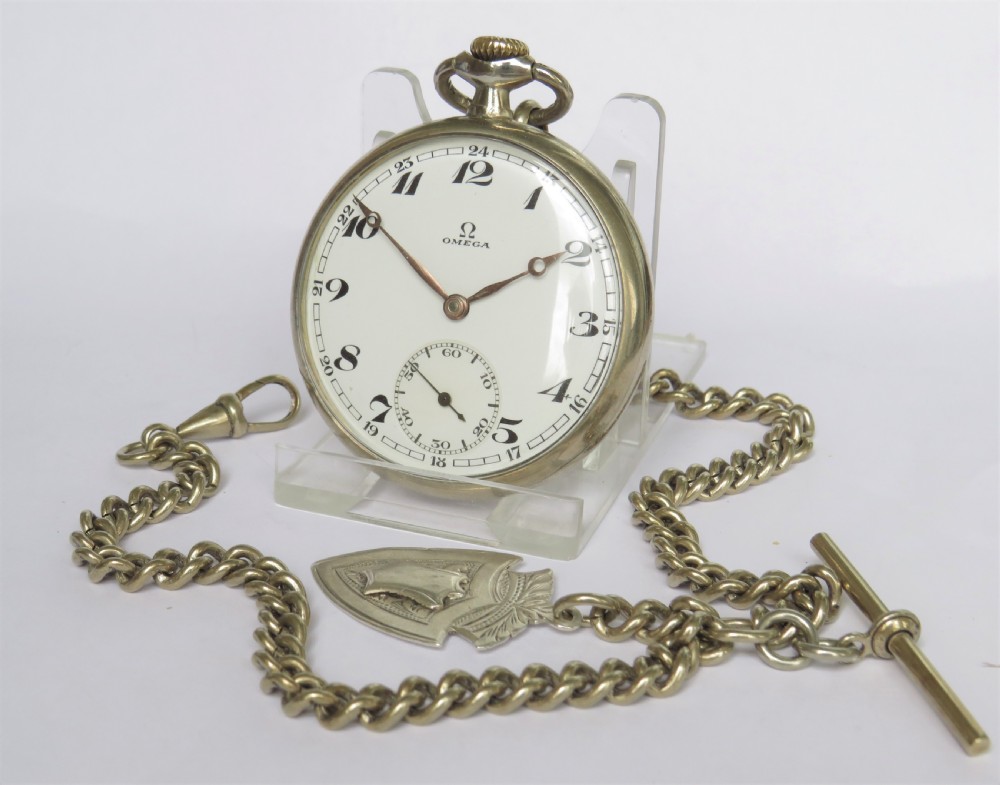 1930s Omega pocket watch and chain