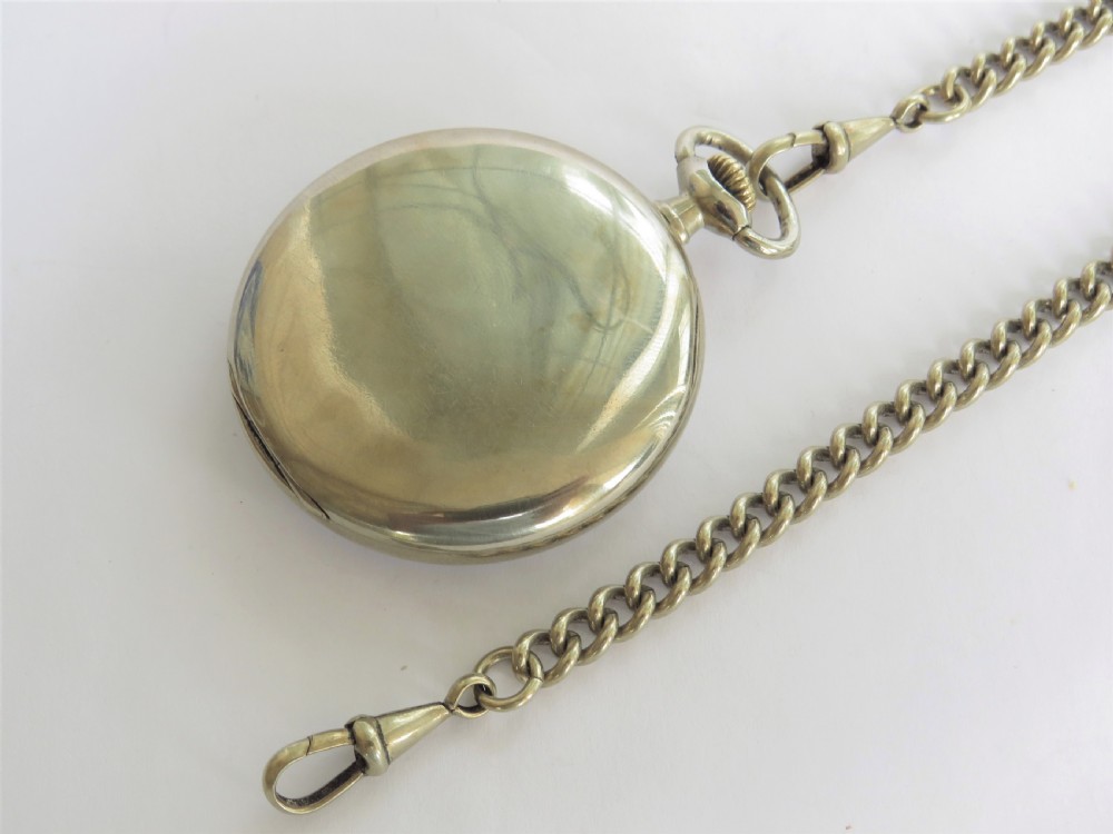 1930s Omega pocket watch and chain View IV