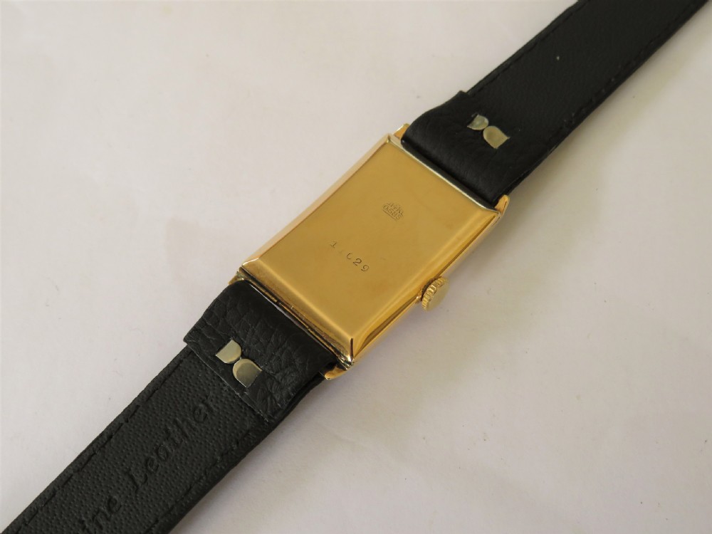Gents 1930s gold Pinnacle Art Deco wristwatch by Record View V