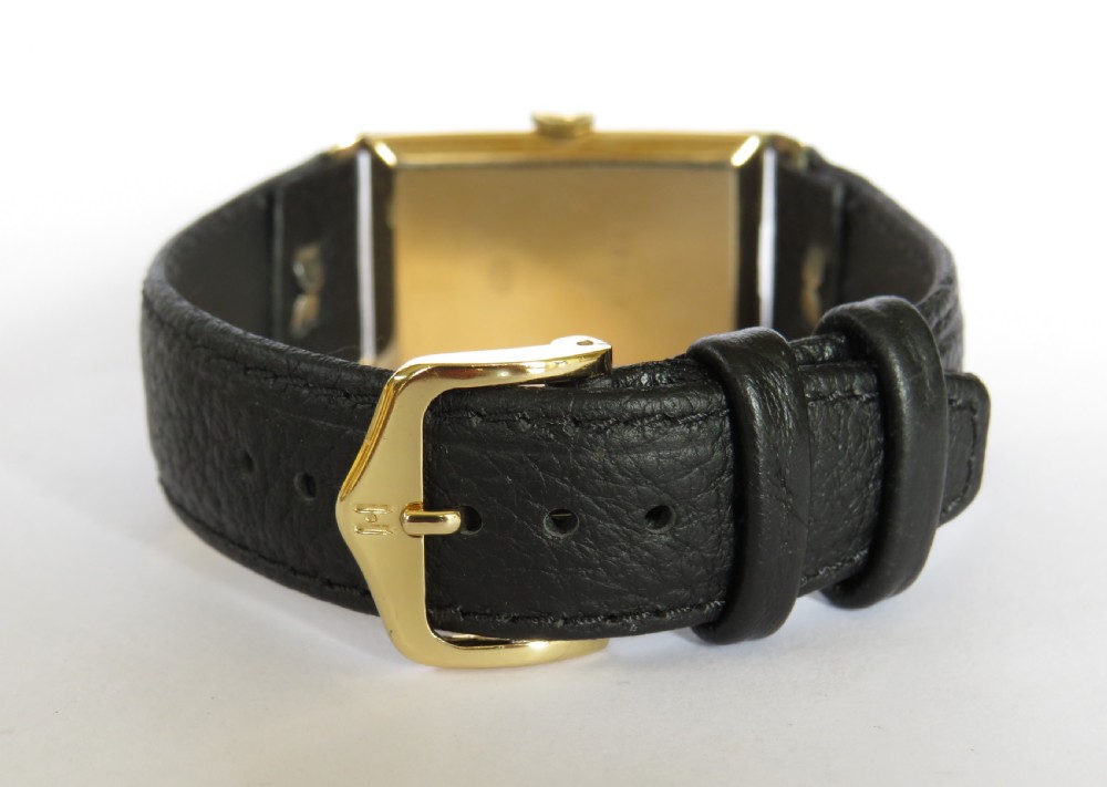 Gents 1930s gold Pinnacle Art Deco wristwatch by Record View VI