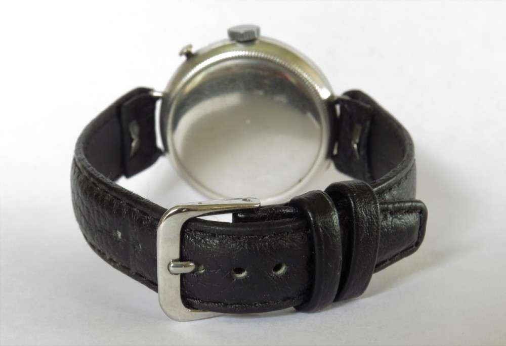Gents antique silver Dimier Freres trench watch View V