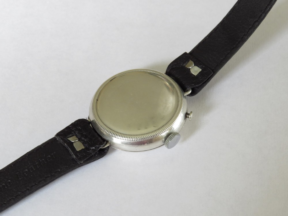 Gents antique silver Dimier Freres trench watch View VI