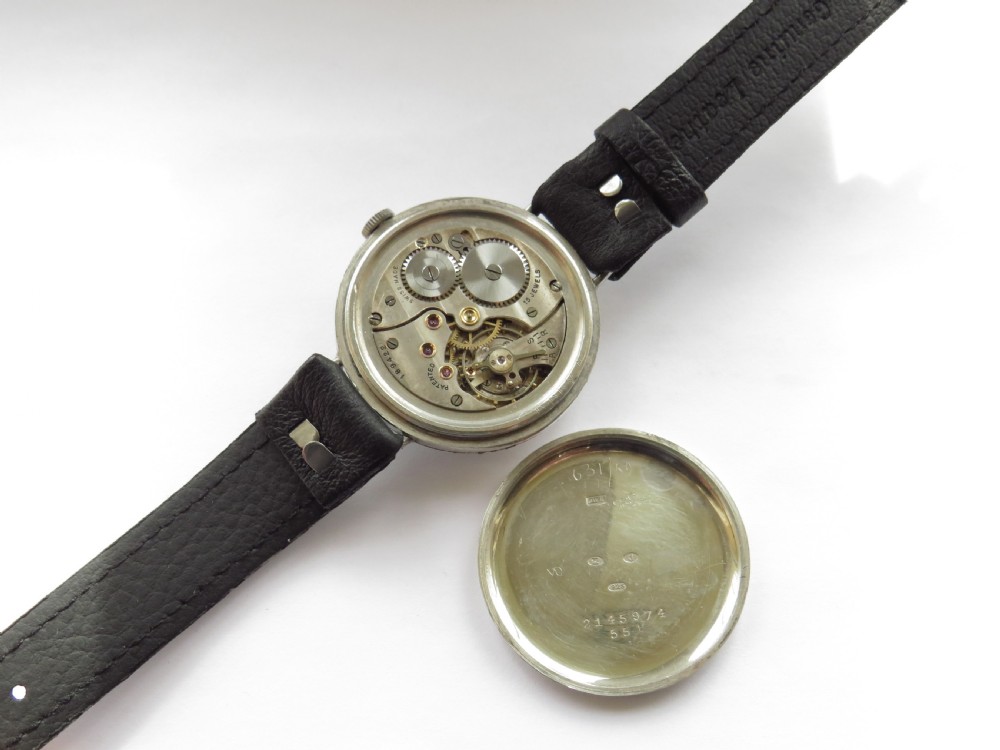 Gents silver Cyma wrist watch from J W Benson, 1932 View III