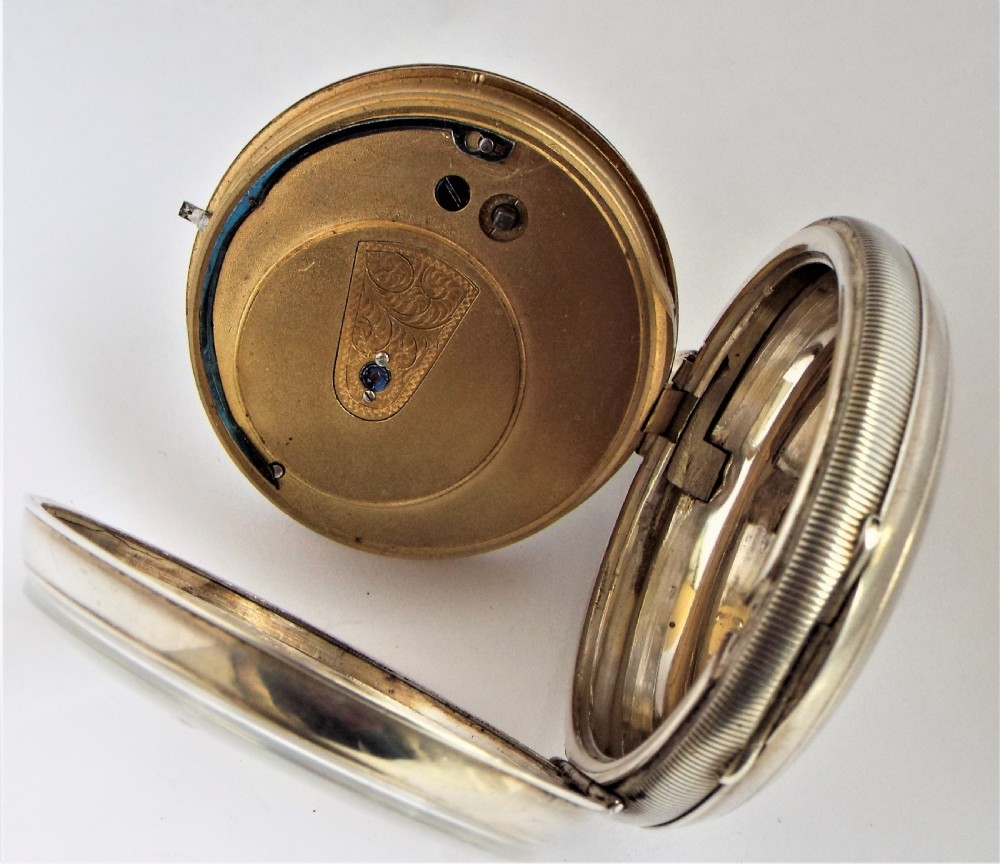 Antique 1902 English silver pocket watch  View IV