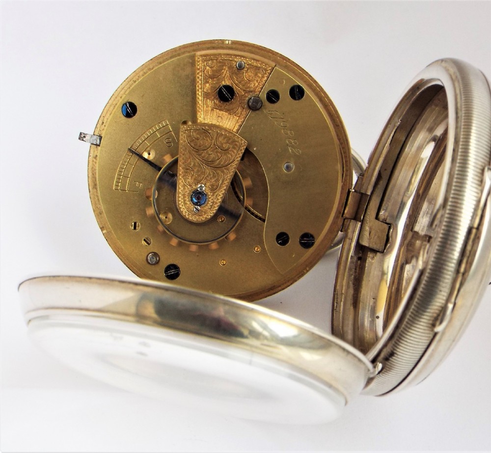 Antique 1902 English silver pocket watch  View V