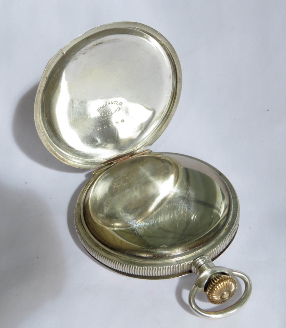 Silver Waltham Riverside Hunter Pocket Watch, 1903 View V