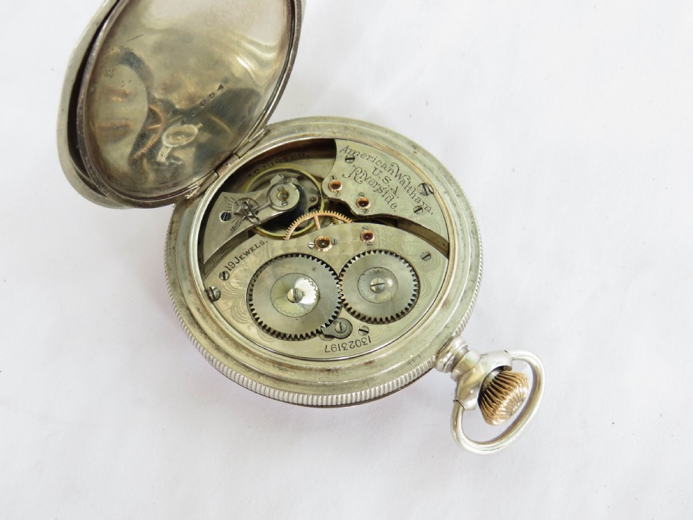 Silver Waltham Riverside Hunter Pocket Watch, 1903 View VI