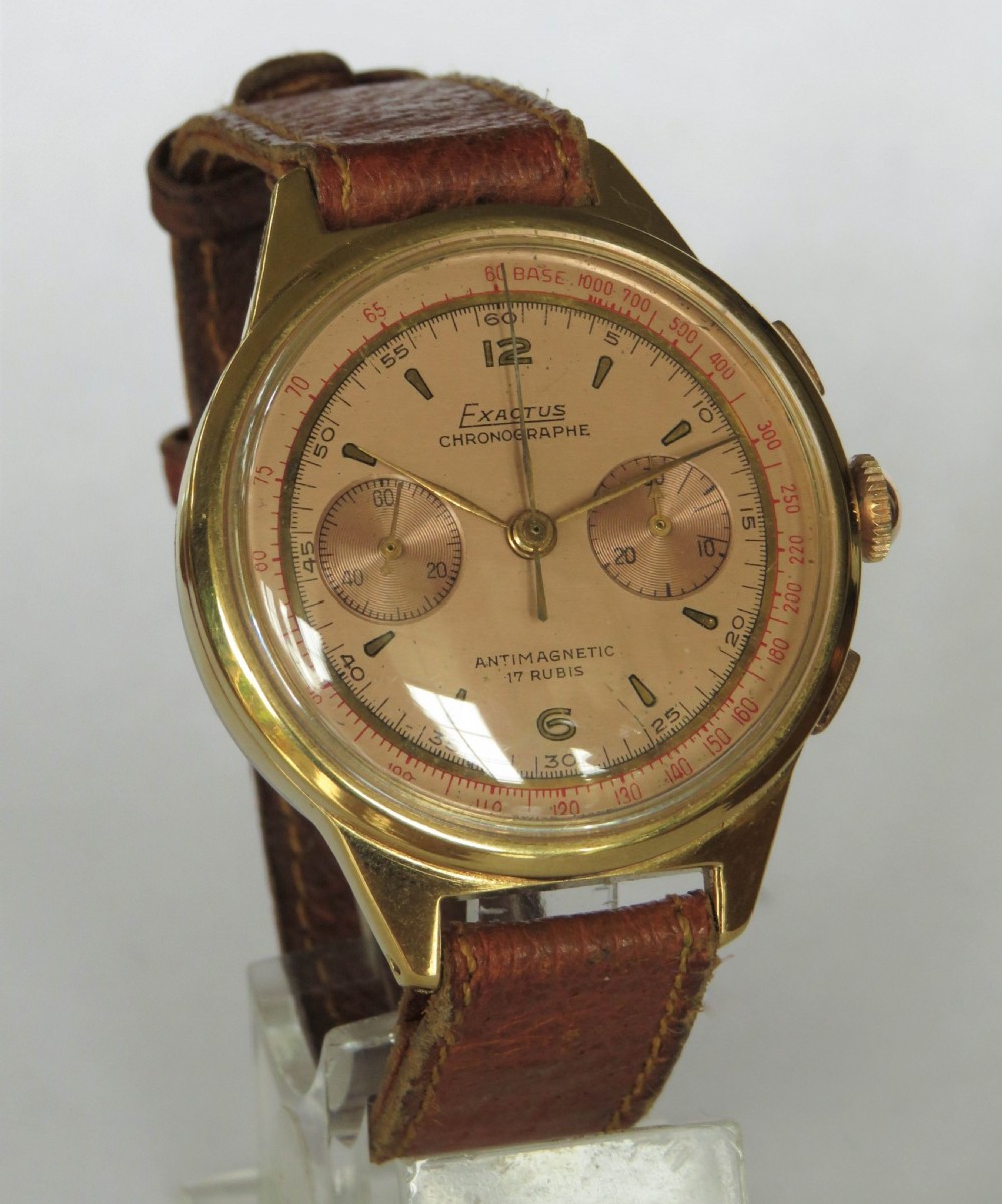Gents 1950s Exactus chronograph