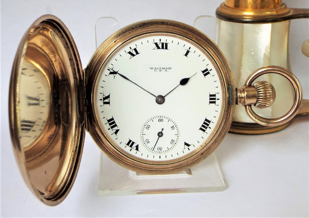 Antique Waltham full hunter pocket watch, 1919.