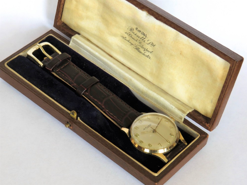 Gents 9ct gold Thomas Russell wrist watch, 1969 View III