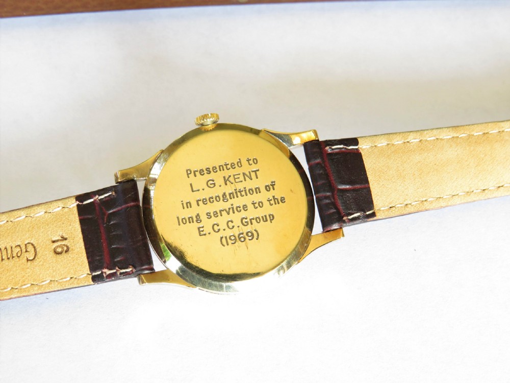 Gents 9ct gold Thomas Russell wrist watch, 1969 View V