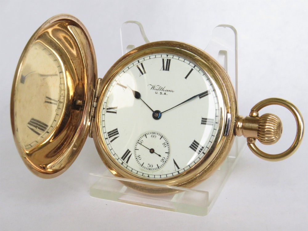 Waltham Bartlett full hunter pocket watch, 1918