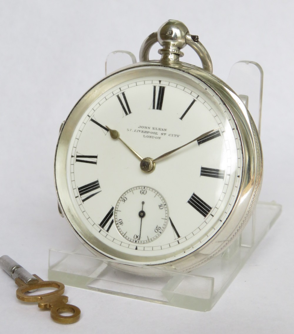 Antique pocket watch, John Elkan, London, 1886