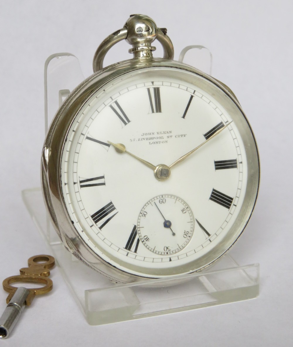 Antique pocket watch, John Elkan, London, 1886 View II