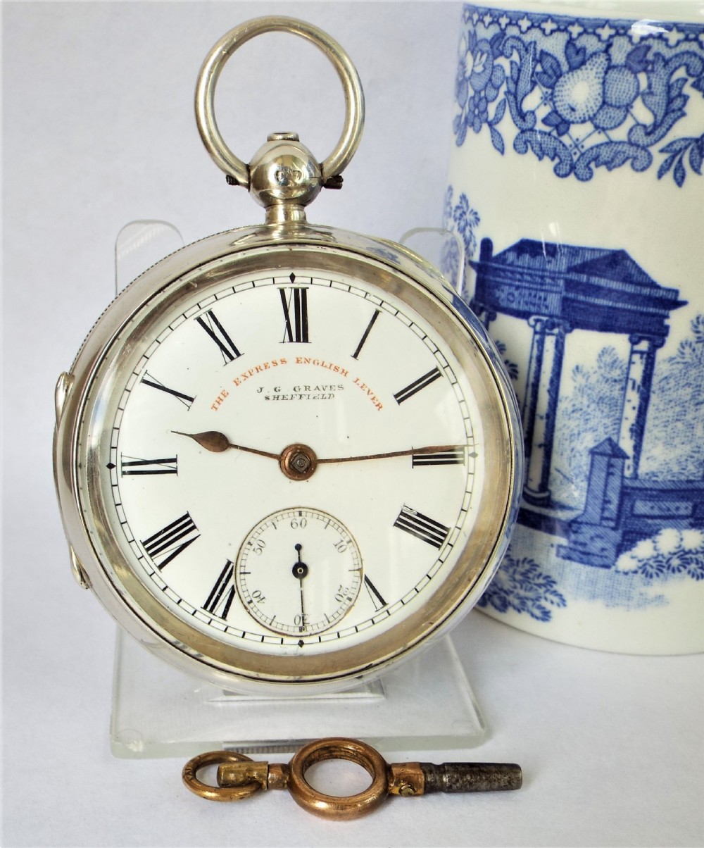 Antique “Express” English Lever pocket watch by J G Graves of Sheffield.
