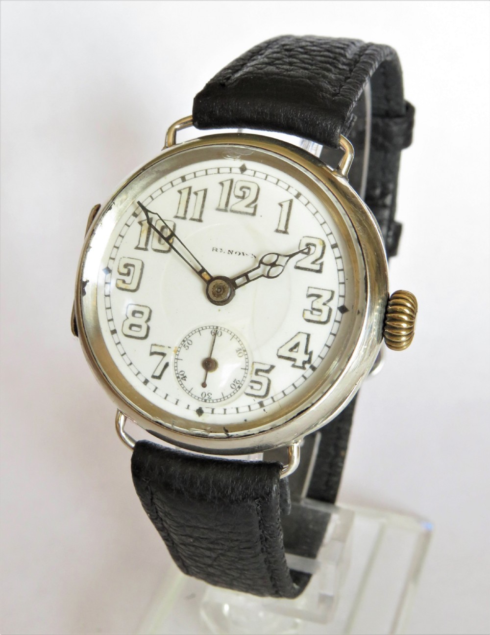 Gents silver Renown trench watch, 1918
