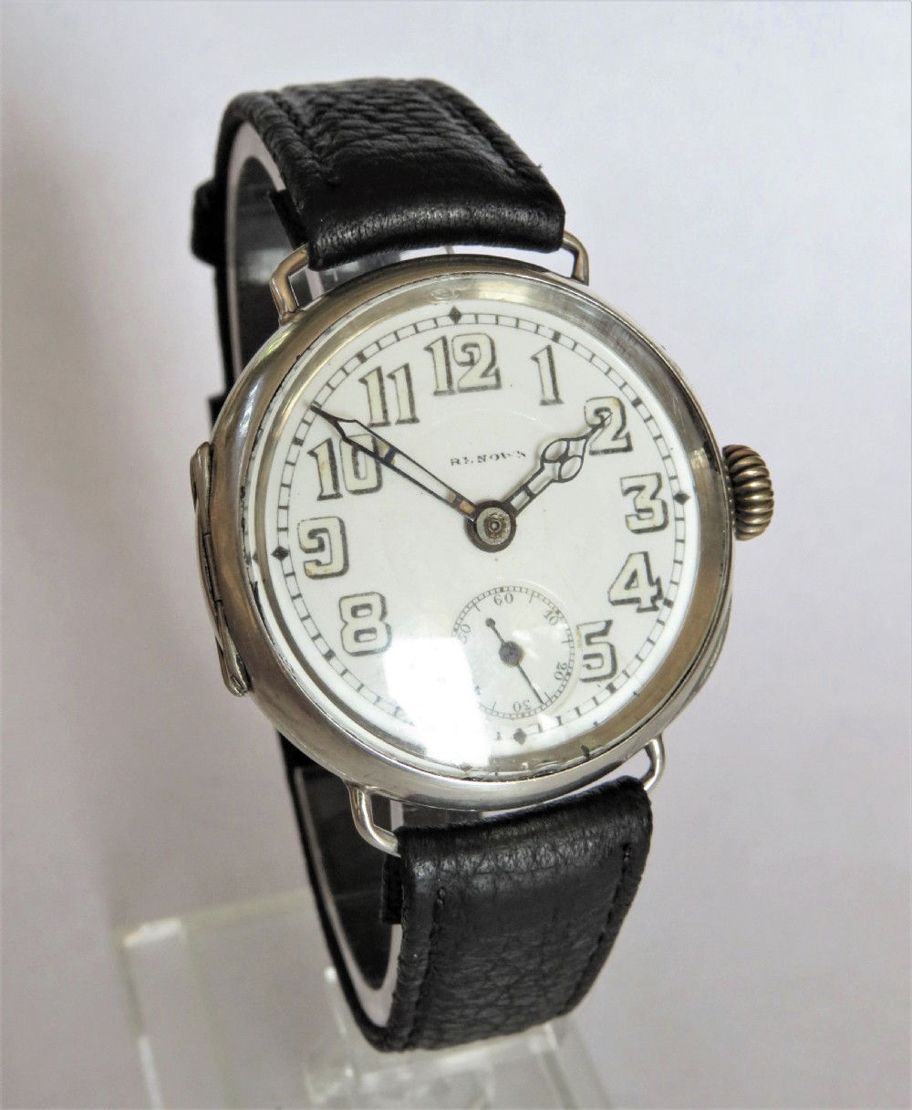 Gents silver Renown trench watch, 1918 View II