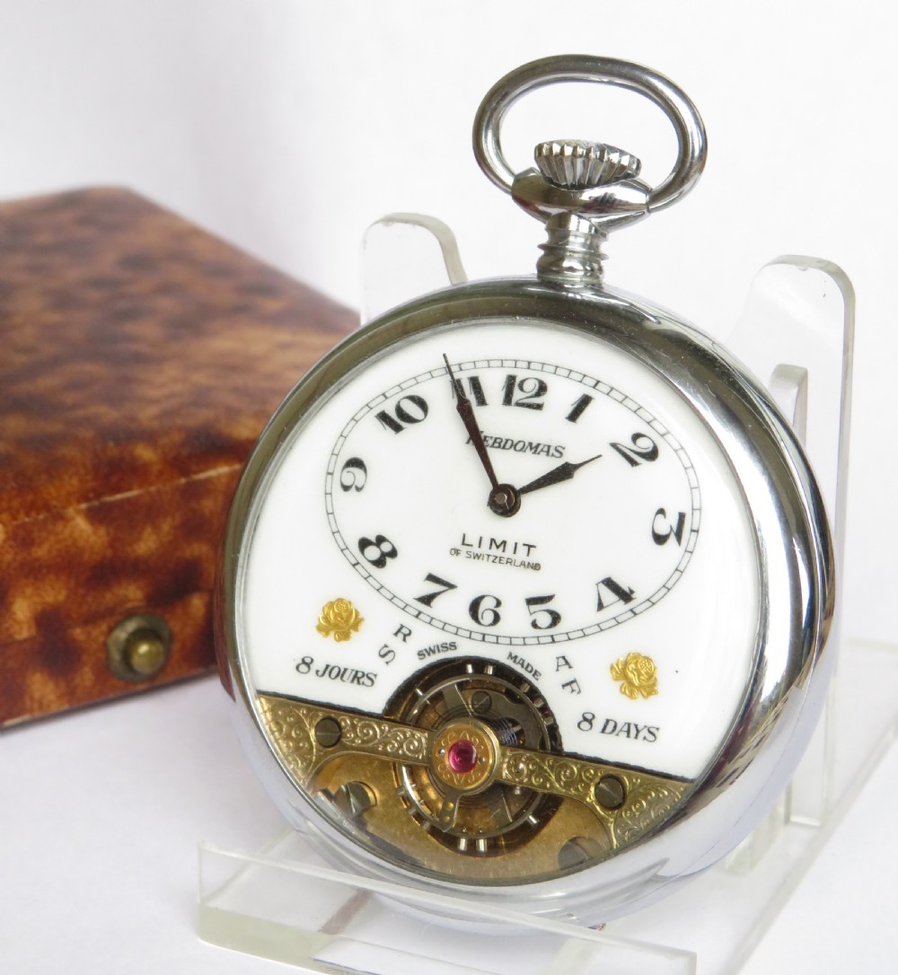 1920s Hebdomas pocket watch from Limit of Switzerland View III