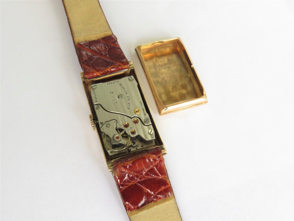 Mid-size 9ct gold Cyma wrist watch, 1946 View IV