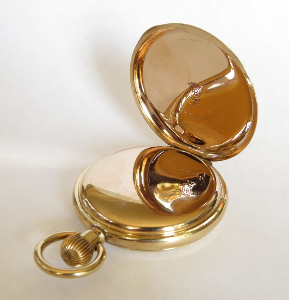 1930s Record full hunter pocket watch View II