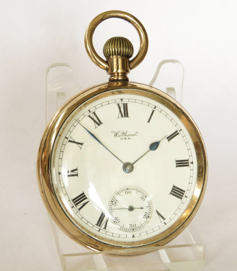 Antique Waltham railroad grade pocket watch View II