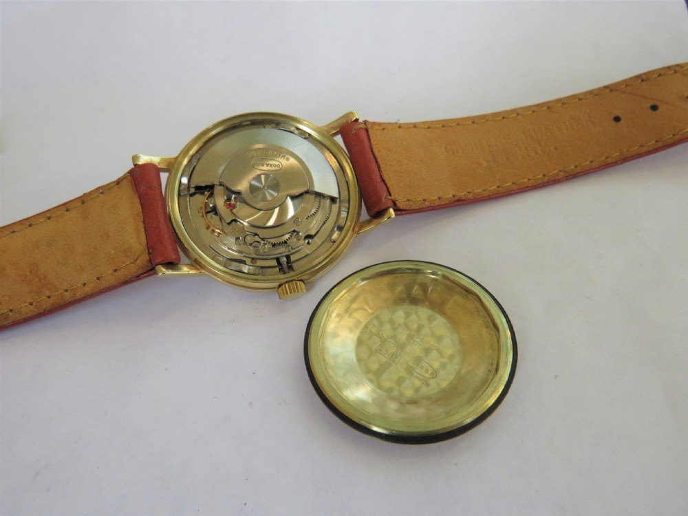 Gents 14ct gold Doxa wrist watch View IV