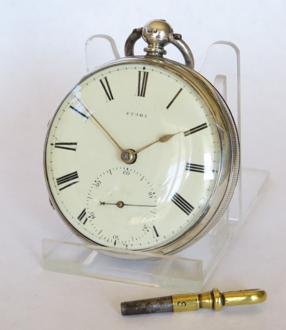 Antique McFerran silver fusee pocket watch, 1875