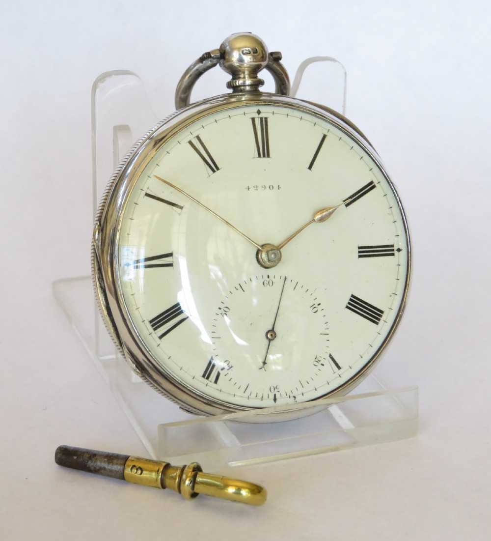 Antique McFerran silver fusee pocket watch, 1875 View II