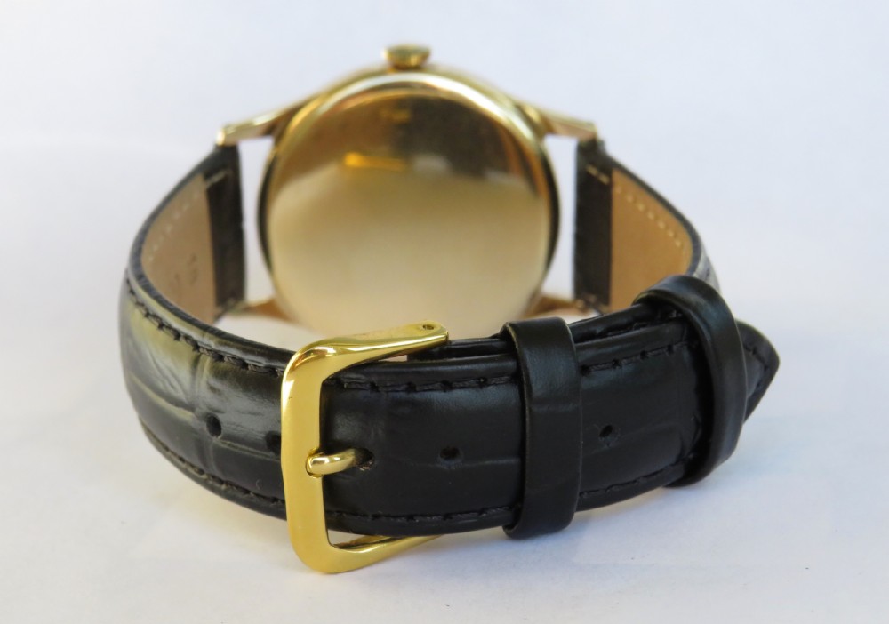 Gents 9ct gold Omega wrist watch, 1950 View IV