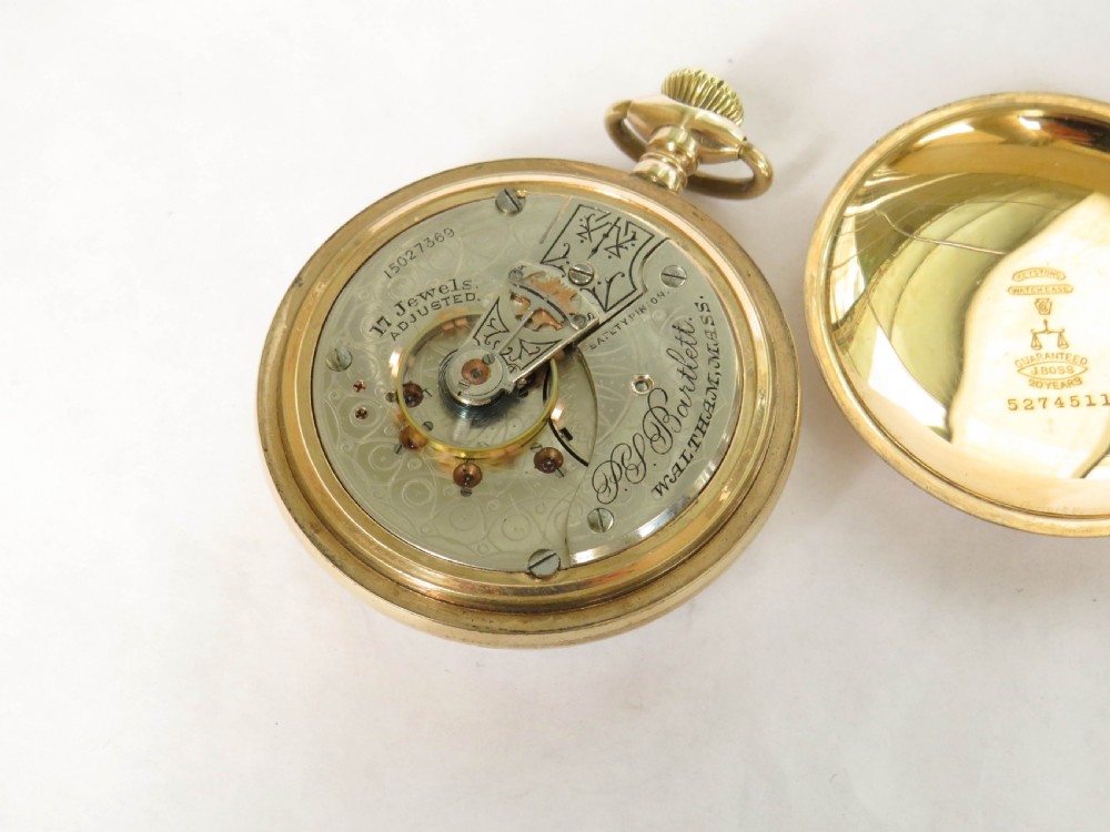 Antique Waltham Bartlett pocket watch, 1906 View III
