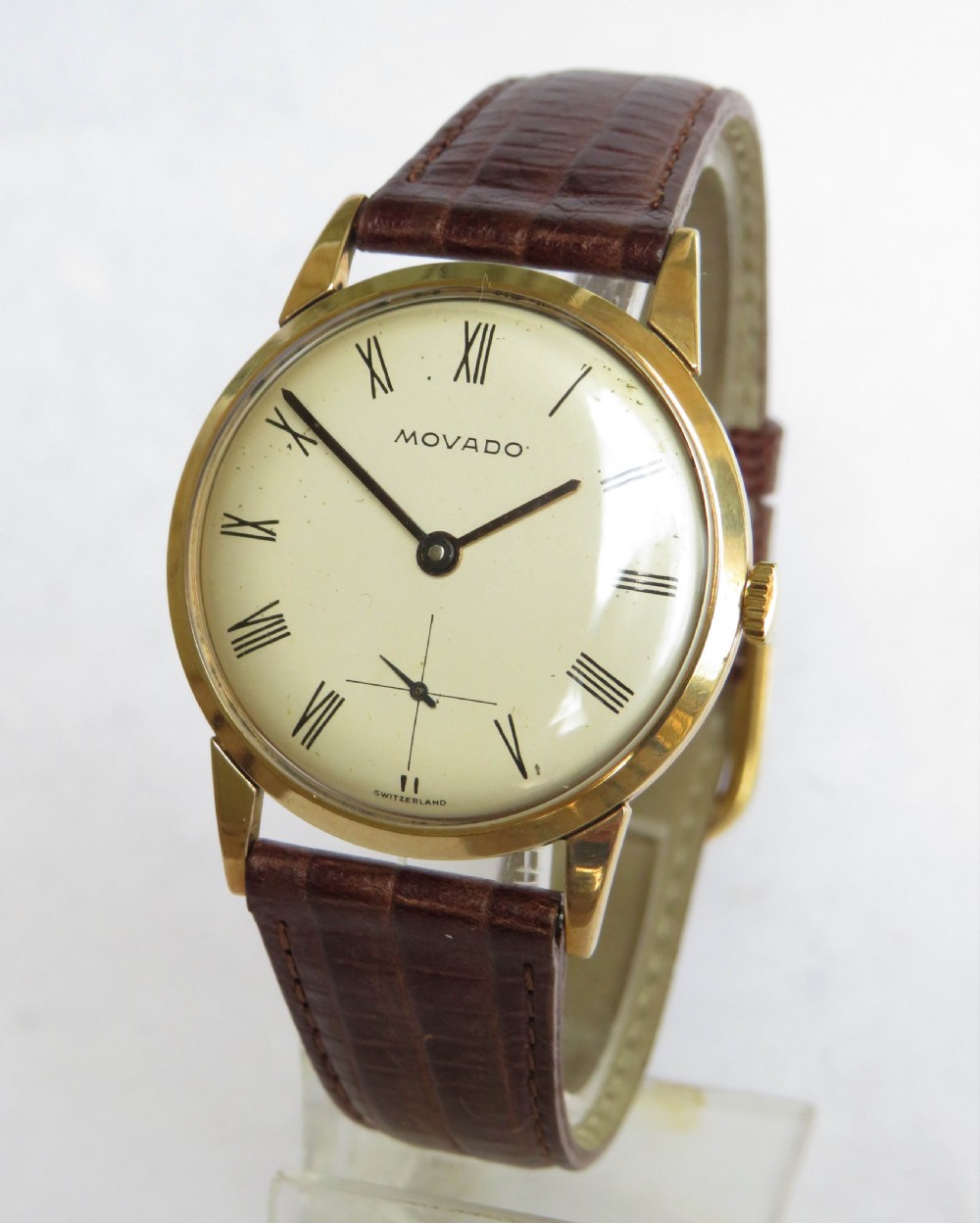 Gents 9ct gold Movado wrist watch, 1959