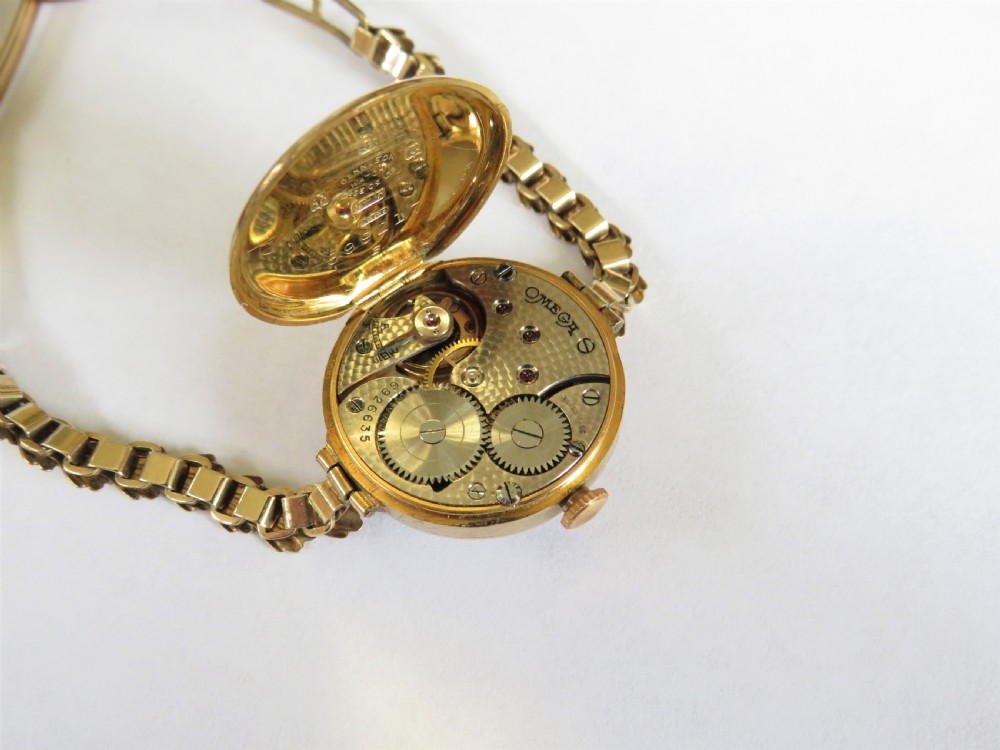 9ct gold ladies Omega wrist watch, 1927 View III