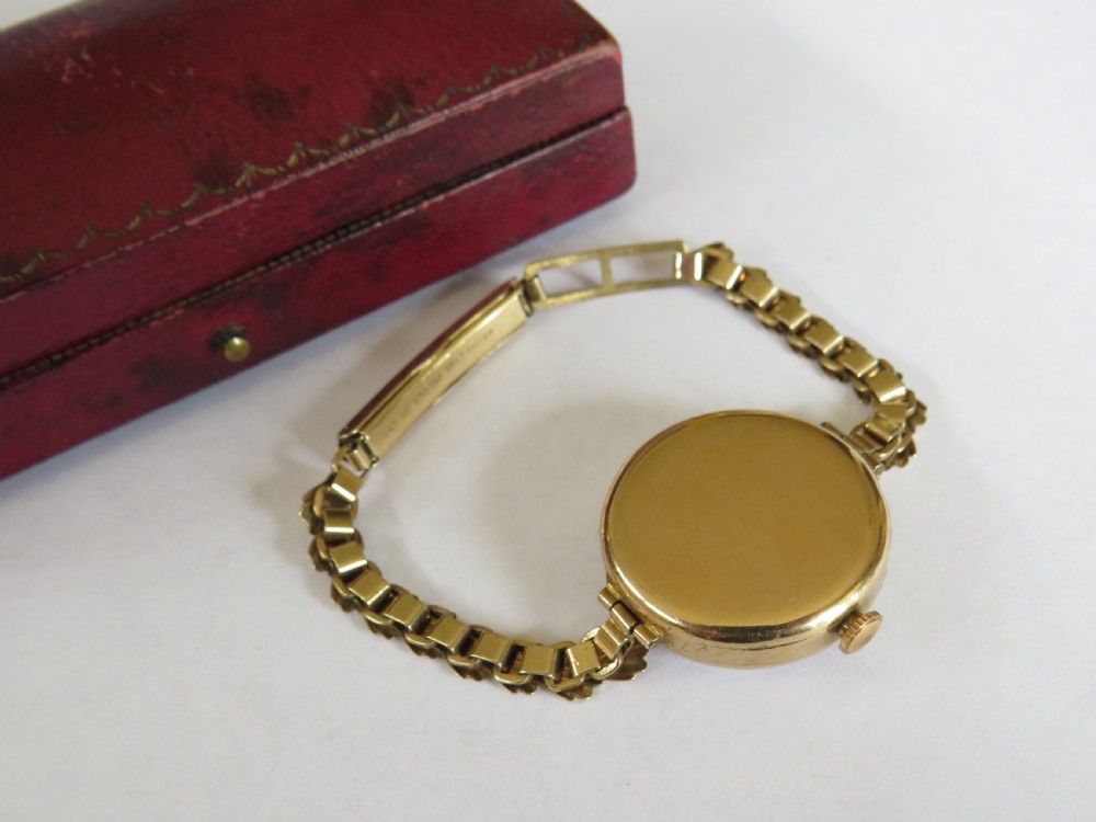 9ct gold ladies Omega wrist watch, 1927 View IV
