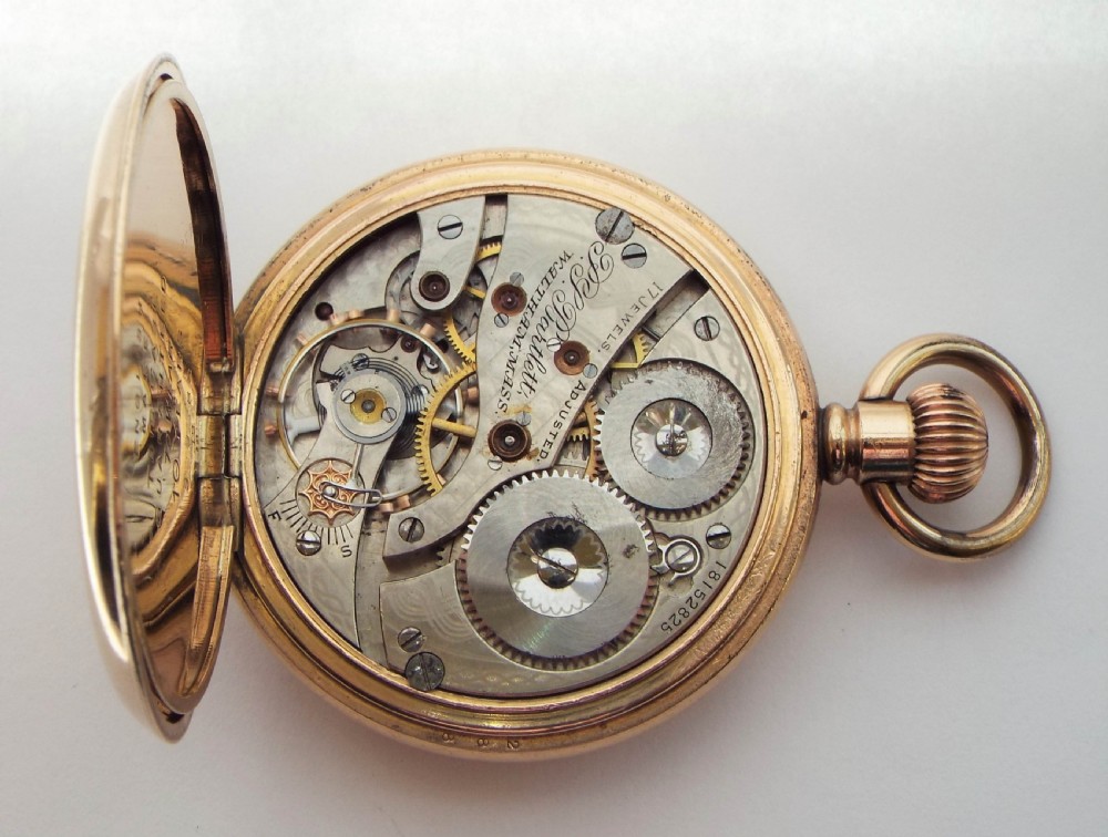 Antique Waltham Bartlett full hunter pocket watch View VI