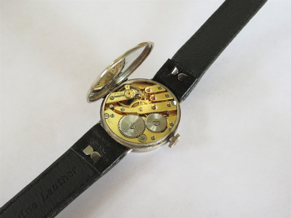 1927 silver Texa wrist watch, Lever Brothers View IV