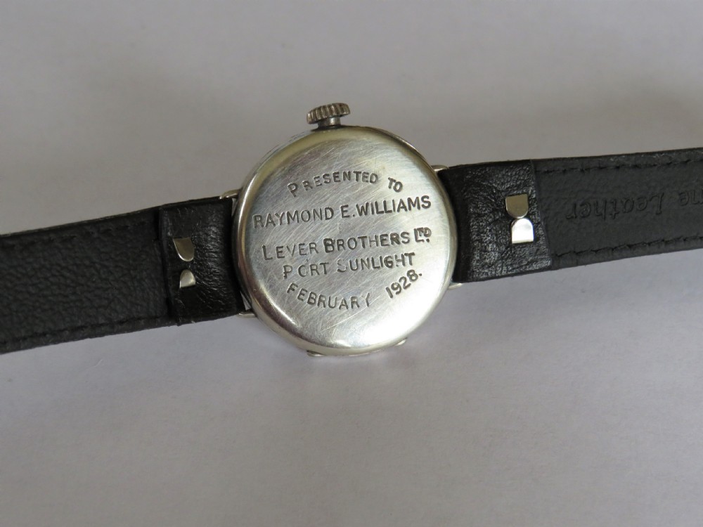 1927 silver Texa wrist watch, Lever Brothers View V
