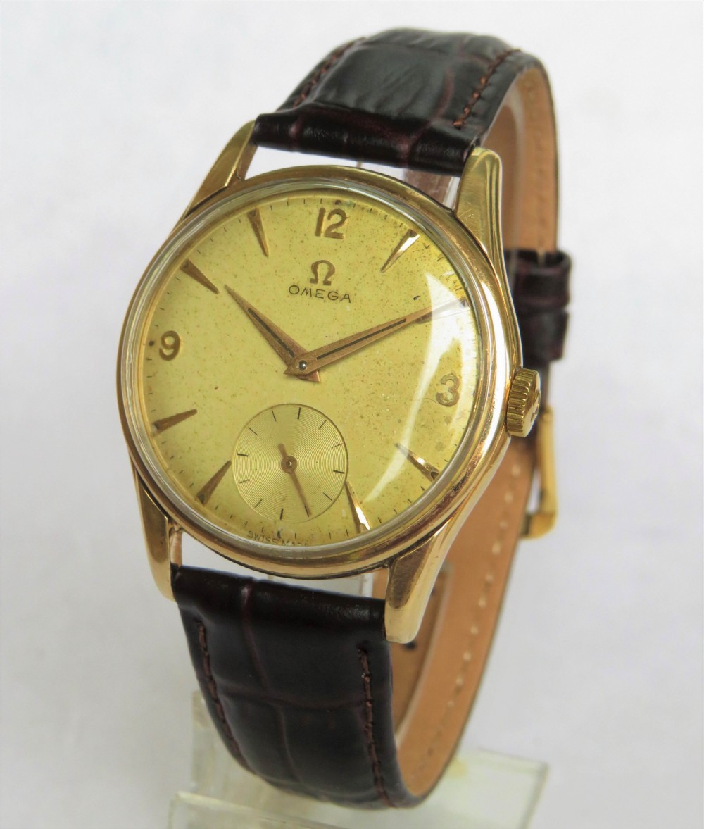Gents 9ct gold Omega wrist watch, 1958
