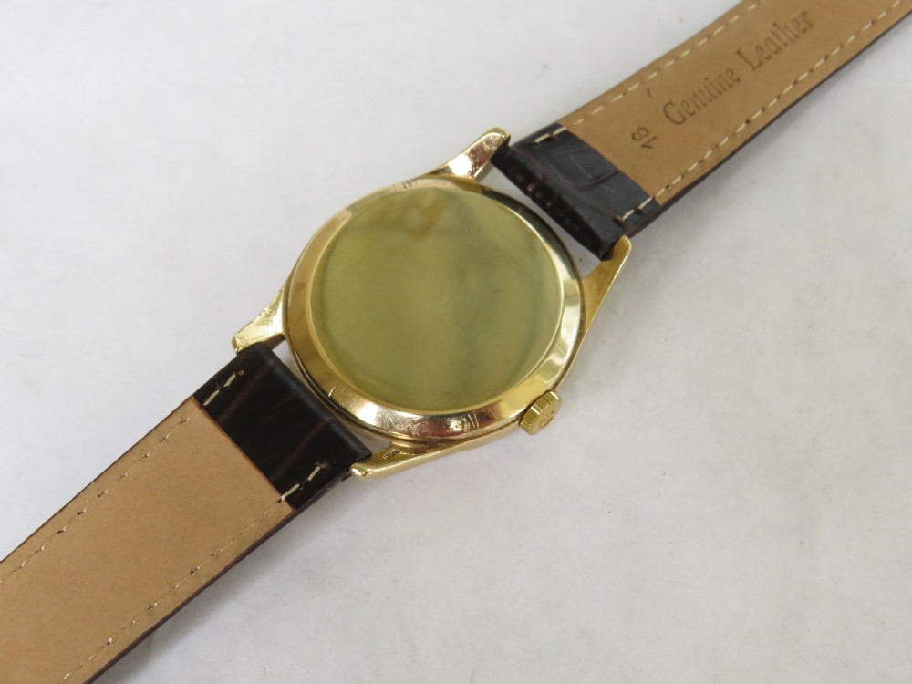 Gents 9ct gold Omega wrist watch, 1958 View III