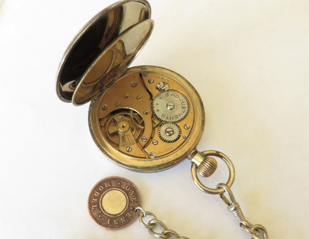 'The Yare Lever' pocket watch and chain View II