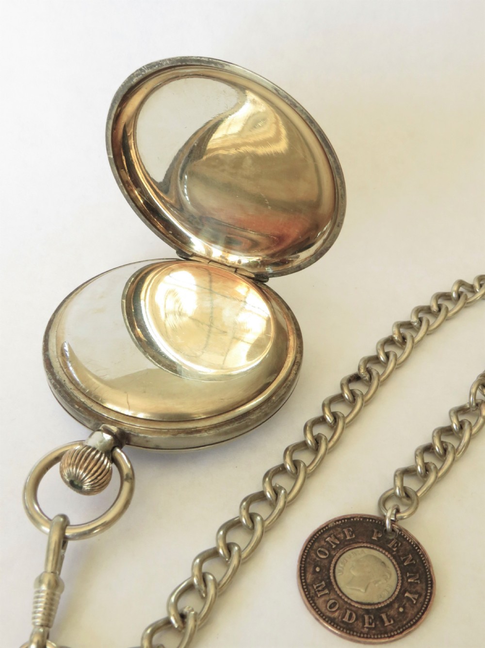 'The Yare Lever' pocket watch and chain View III
