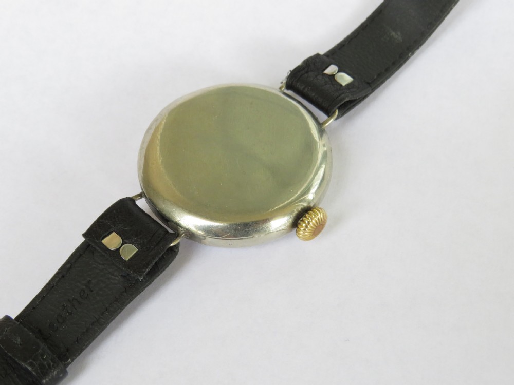 Gents large 1920s wristwatch, Dunklings, Melbourne View III