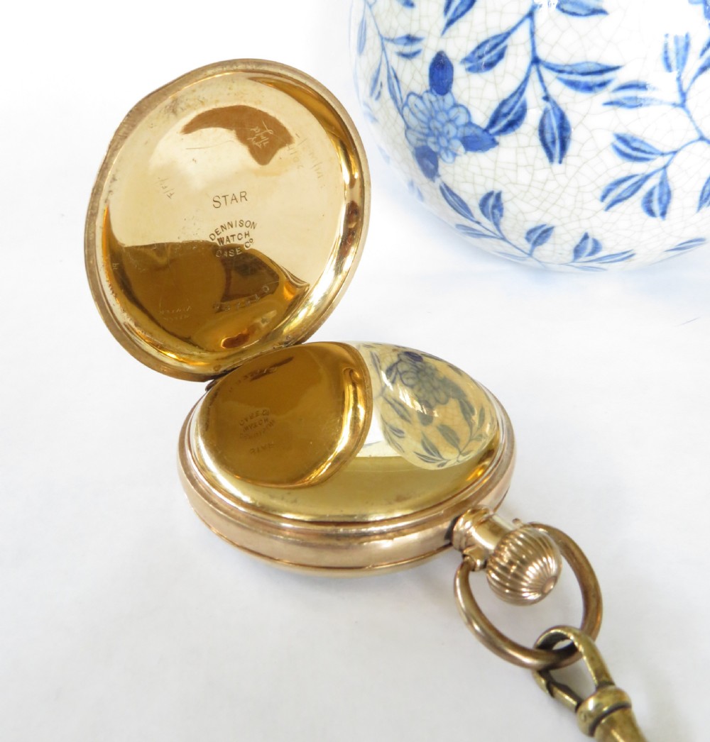 Antique Waltham Bond Street pocket watch and chain View II