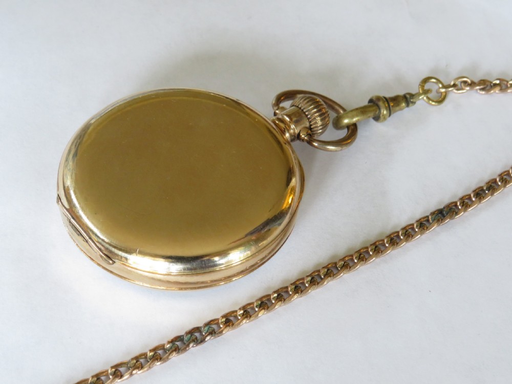 Antique Waltham Bond Street pocket watch and chain View III