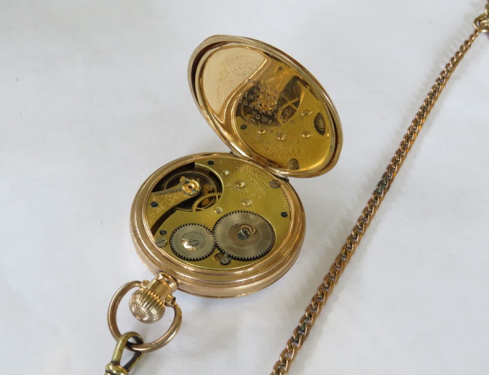 Antique Waltham Bond Street pocket watch and chain View IV
