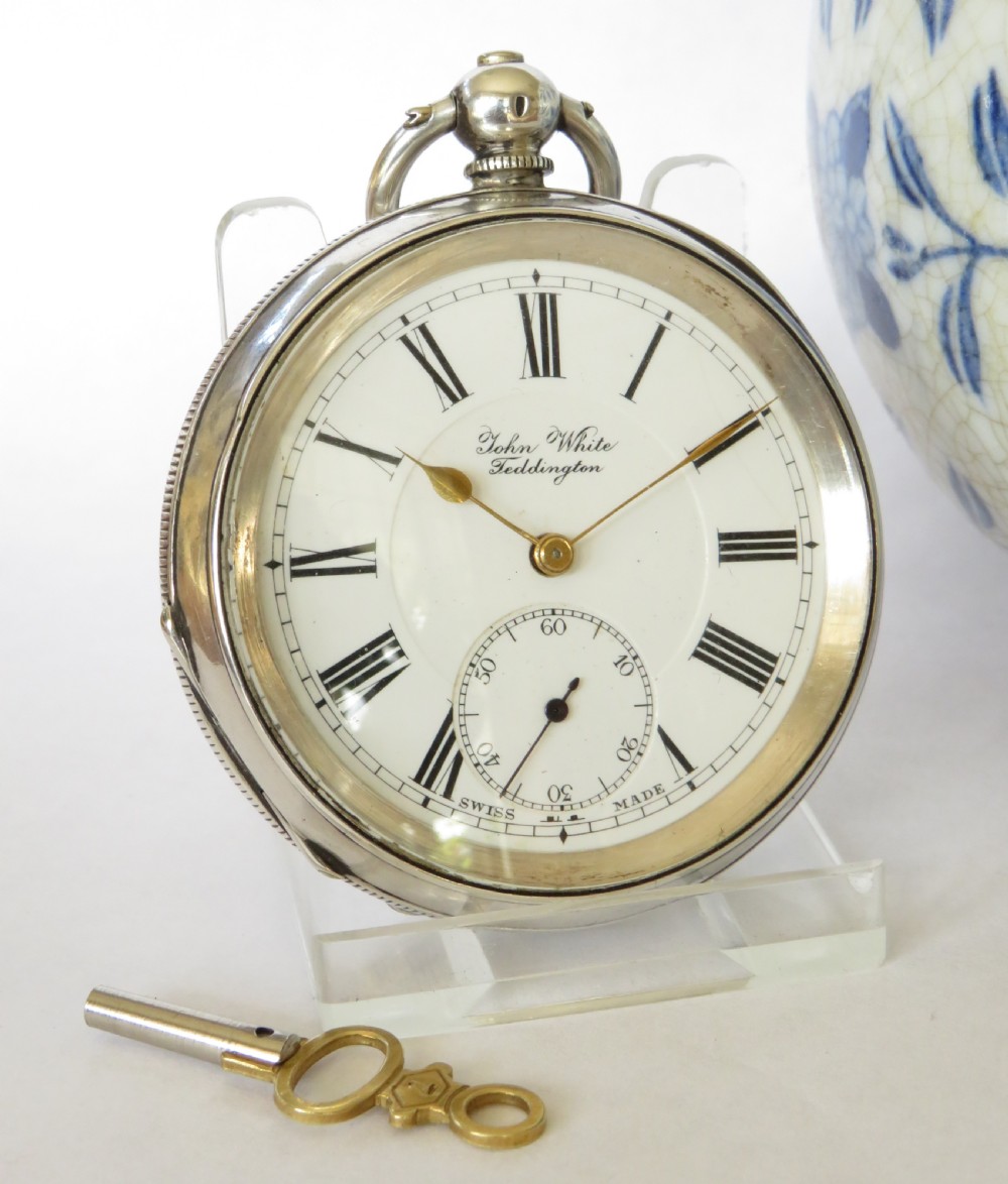 Antique silver pocket watch, Teddington