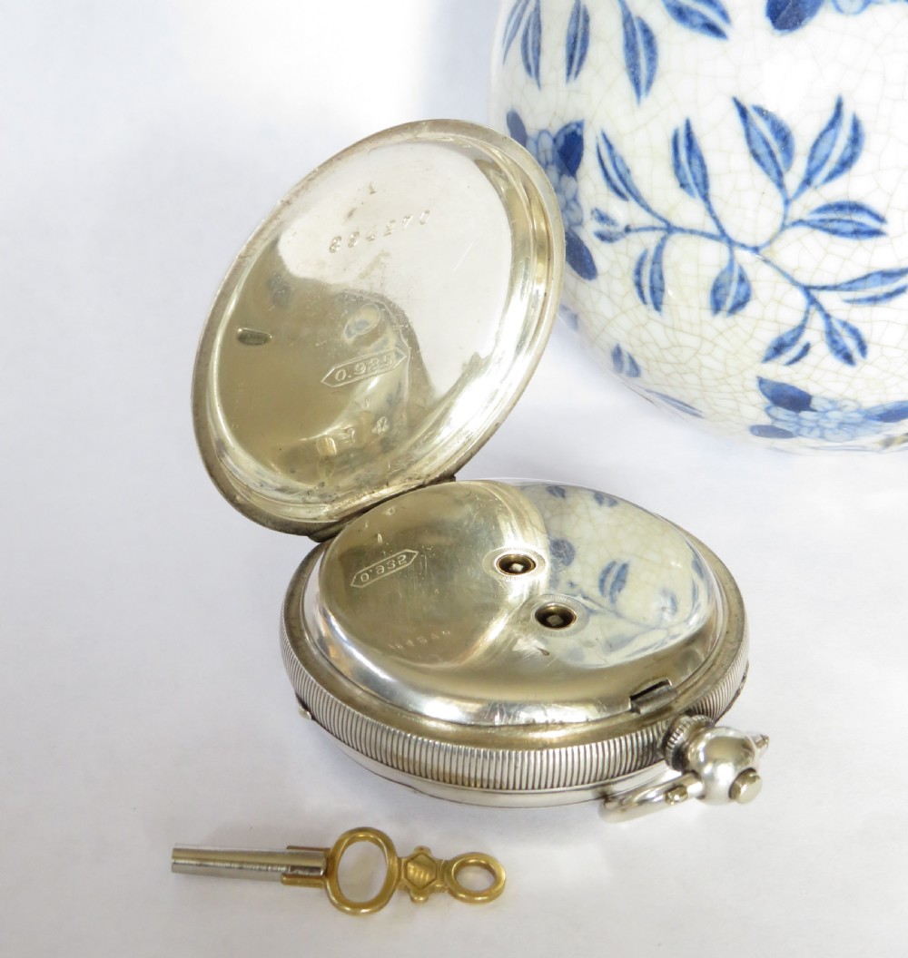Antique silver pocket watch, Teddington View III