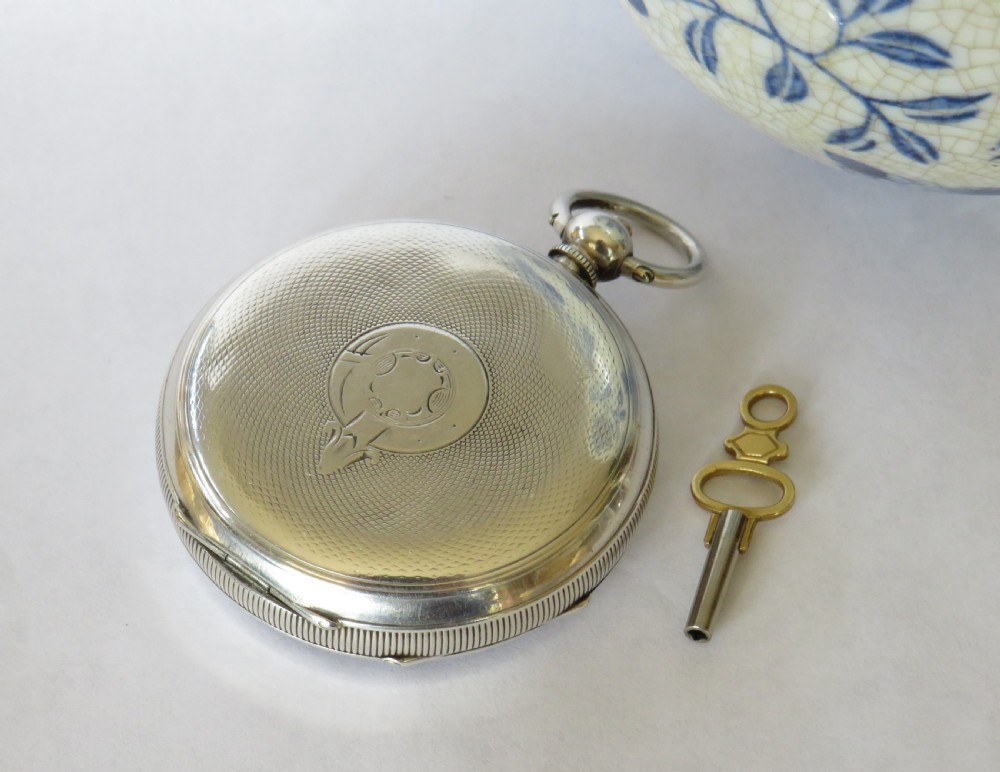 Antique silver pocket watch, Teddington View V