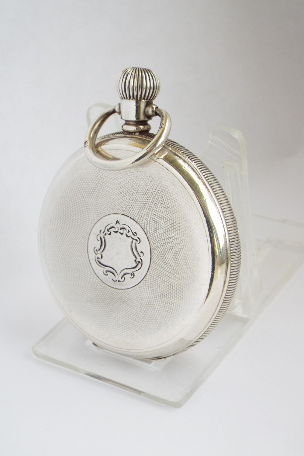 Antique 1918 silver Pilot pocket watch. View II