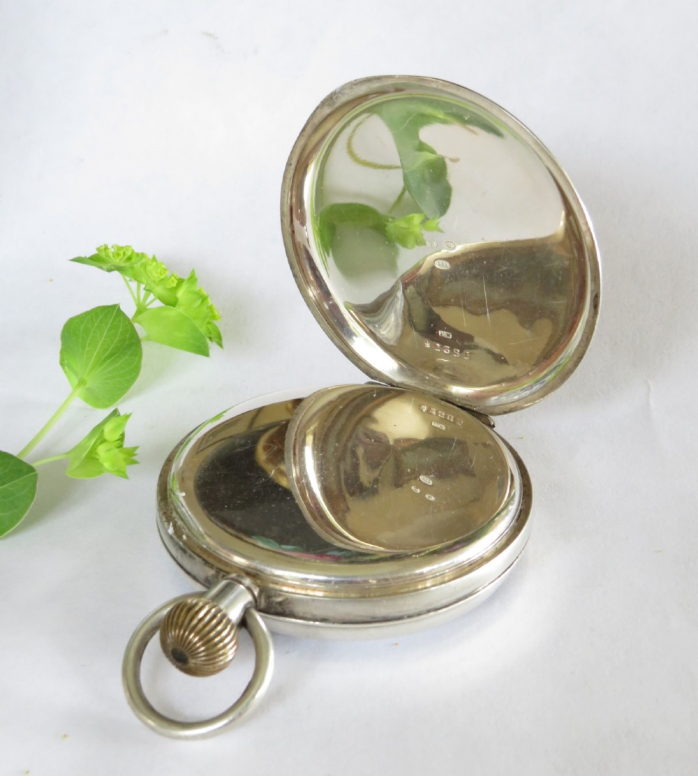 Antique silver pocket watch, 1917 View IV